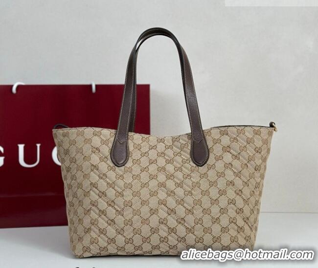 Luxury Cheap Gucci GG Marmont Medium Tote Bag in Matelassé Chevron Canvas 855279 Beige 2026