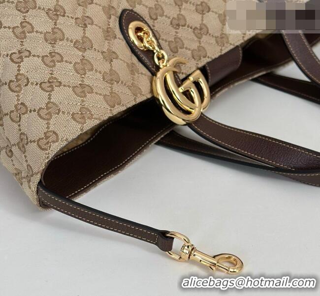 Luxury Cheap Gucci GG Marmont Medium Tote Bag in Matelassé Chevron Canvas 855279 Beige 2026