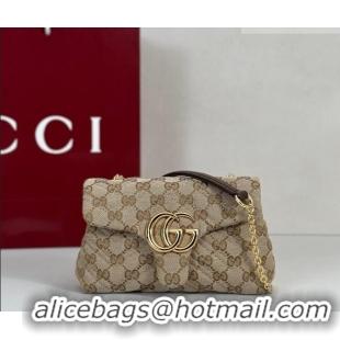 Super Quality Gucci GG Marmont mini shoulder bag in GG Canvas 867360 Beige 2026