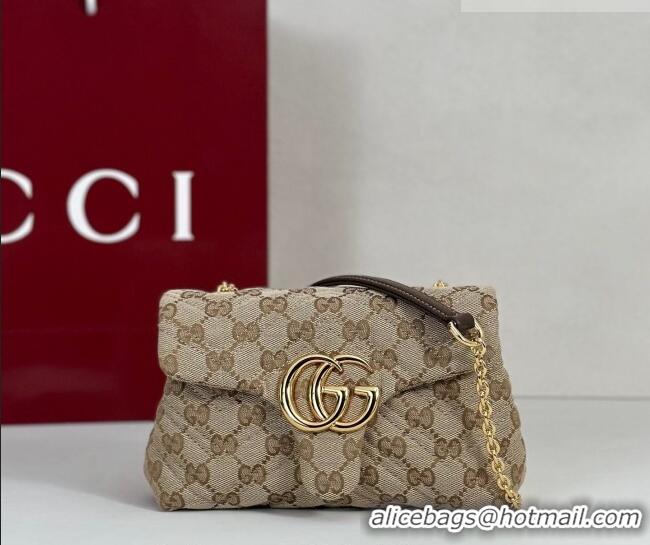 Super Quality Gucci GG Marmont mini shoulder bag in GG Canvas 867360 Beige 2026