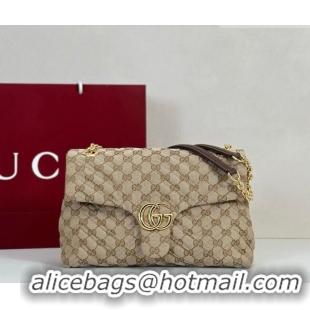 Market Sells Gucci GG Marmont Canvas medium shoulder bag 850676 Beige 2026