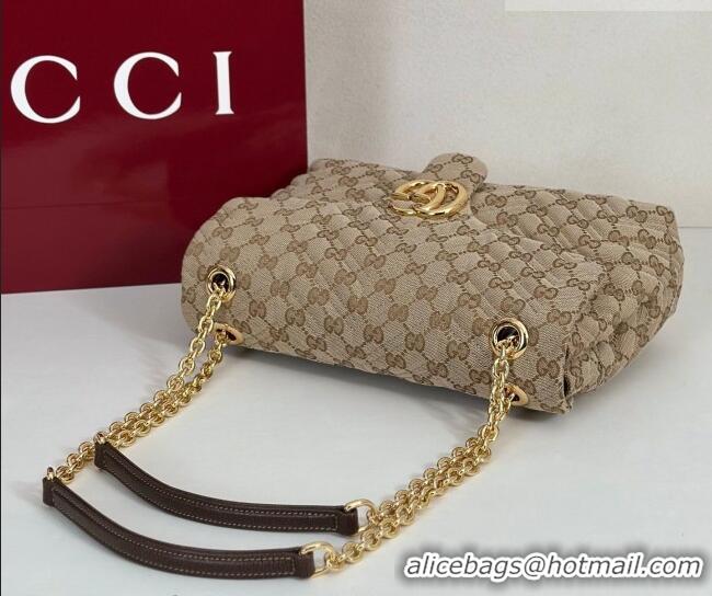 Market Sells Gucci GG Marmont Canvas medium shoulder bag 850676 Beige 2026