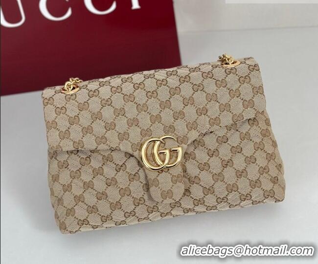 Market Sells Gucci GG Marmont Canvas medium shoulder bag 850676 Beige 2026