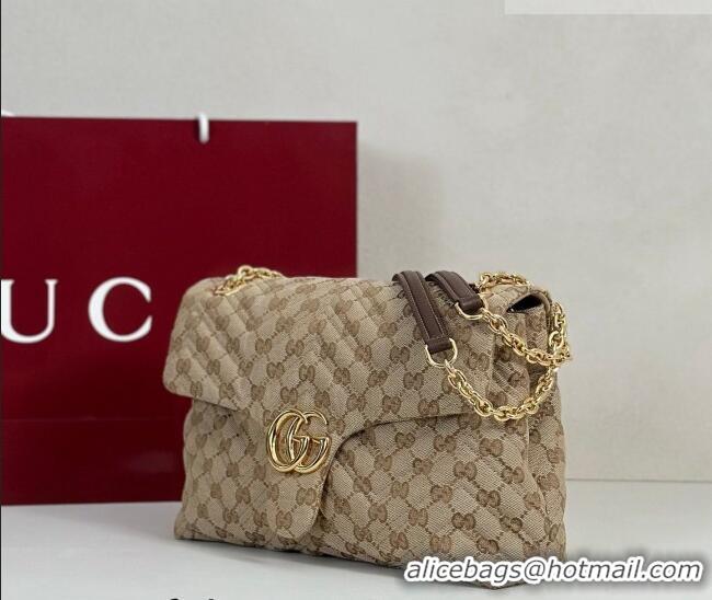 Market Sells Gucci GG Marmont Canvas medium shoulder bag 850676 Beige 2026
