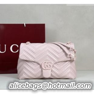 Market Sells Gucci GG Marmont Leather medium shoulder bag 850676 Pink 2026