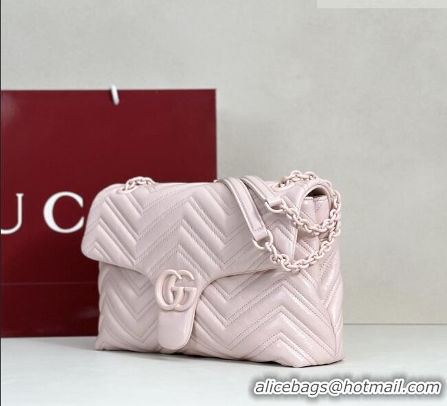 Market Sells Gucci GG Marmont Leather medium shoulder bag 850676 Pink 2026