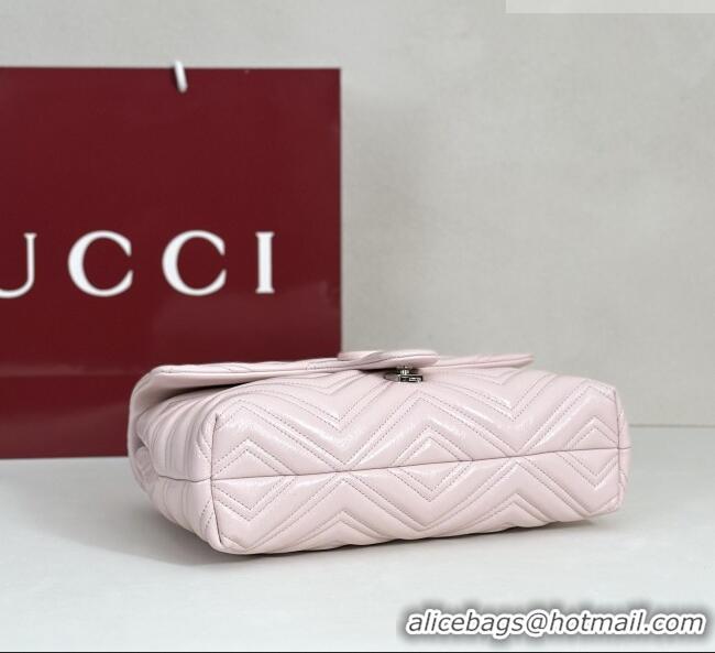 Market Sells Gucci GG Marmont Leather medium shoulder bag 850676 Pink 2026