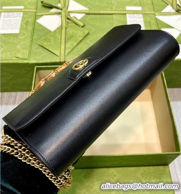 Top Design Gucci Bamboo Small Leather Bag 675794 Black 2026