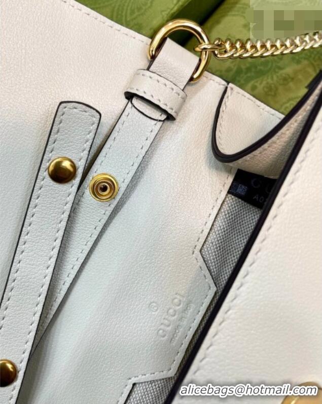 Super Quality Gucci Bamboo Mini Leather Bag 675795 White 2026