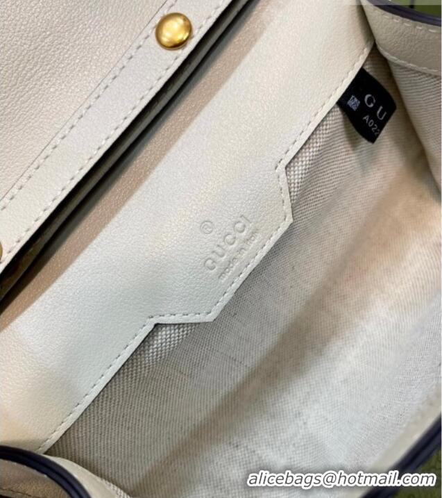 Super Quality Gucci Bamboo Mini Leather Bag 675795 White 2026
