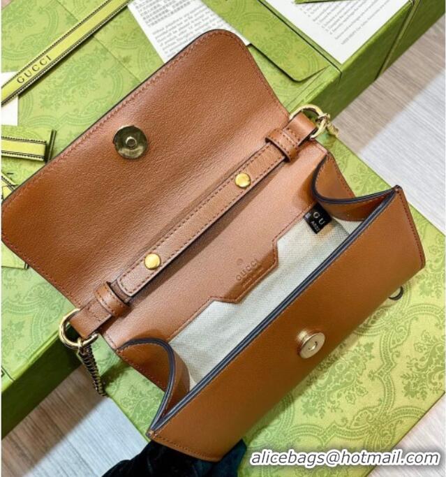 Top Grade Gucci Bamboo Mini Leather Bag 675795 Brown 2026