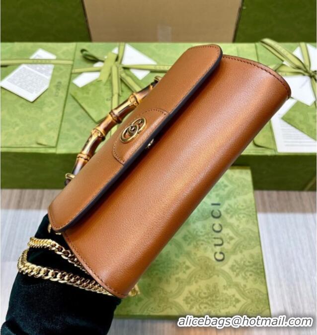 Top Grade Gucci Bamboo Mini Leather Bag 675795 Brown 2026