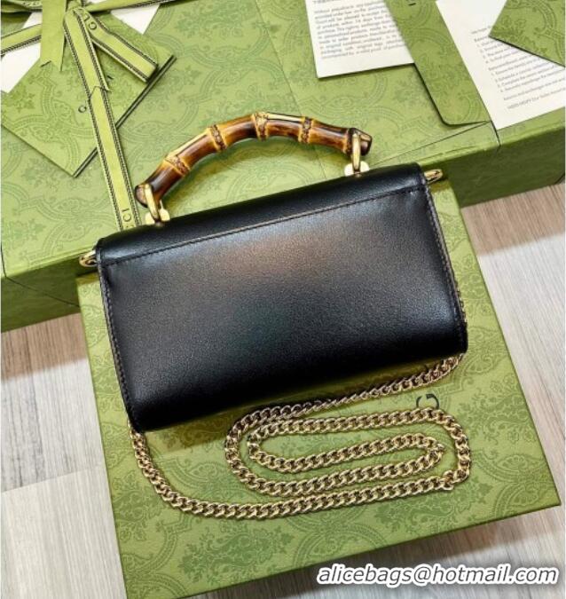 Best Price Discount Gucci Bamboo Mini Leather Bag 675795 Black 2026