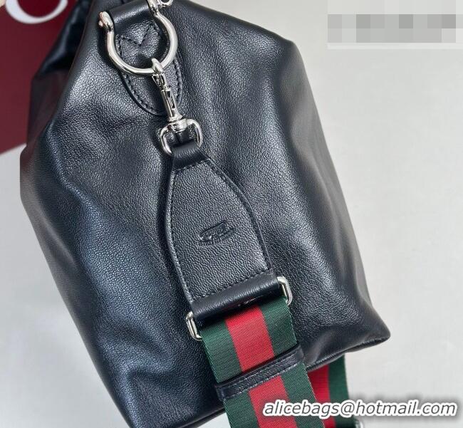 Luxury Classic Gucci Mens Brera medium crossbody bag in Leather 866938 Black 2026