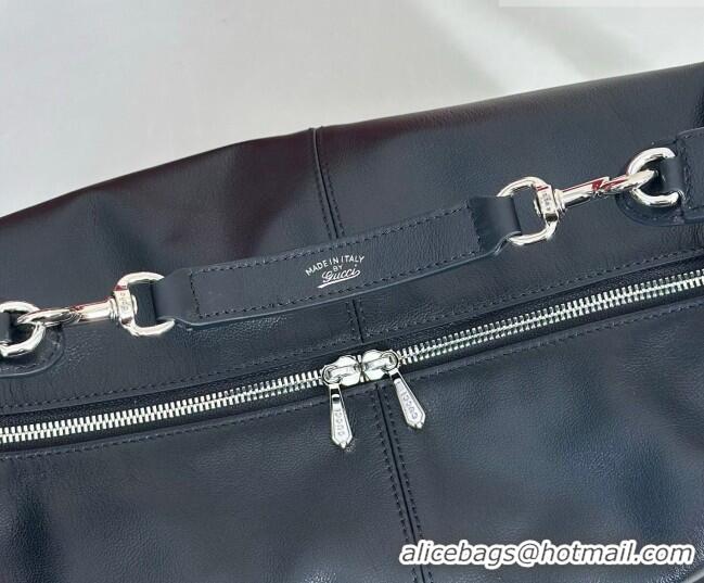 Luxury Classic Gucci Mens Brera medium crossbody bag in Leather 866938 Black 2026