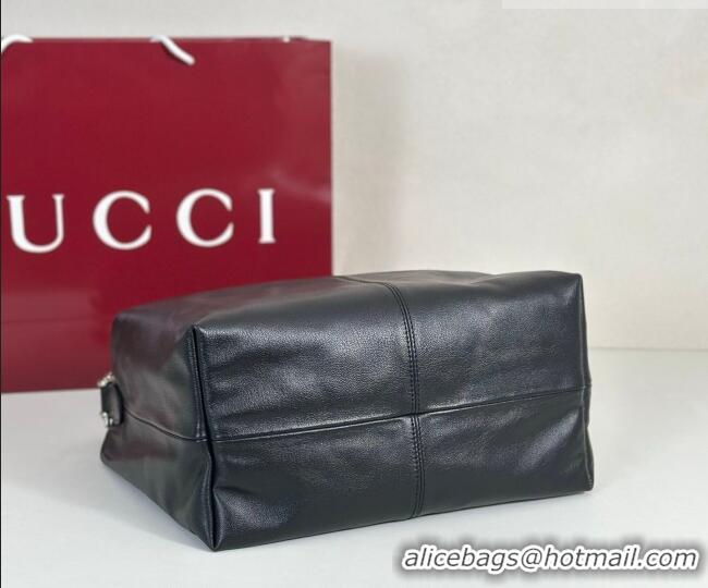 Luxury Classic Gucci Mens Brera medium crossbody bag in Leather 866938 Black 2026