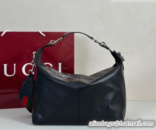Luxury Classic Gucci Mens Brera medium crossbody bag in Leather 866938 Black 2026