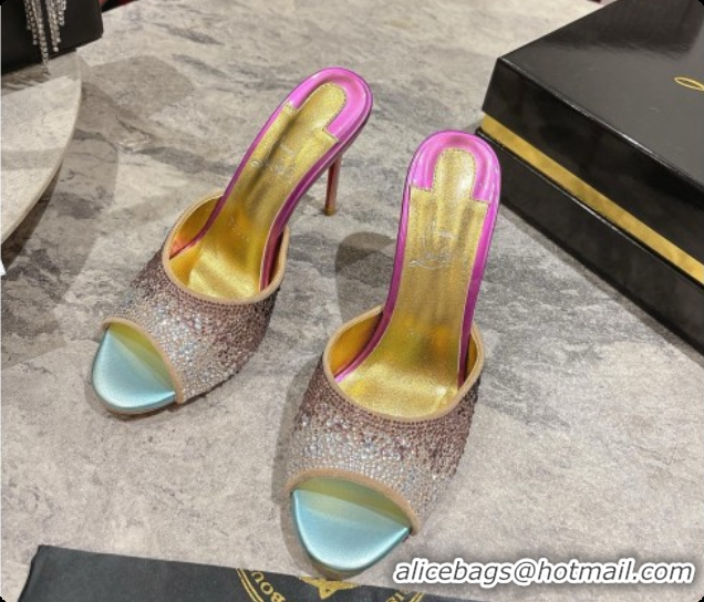 Cheap Price Christian Louboutin Miss Z Mule with Strass Botanica 10cm Heel Multicolor 6073182 2026