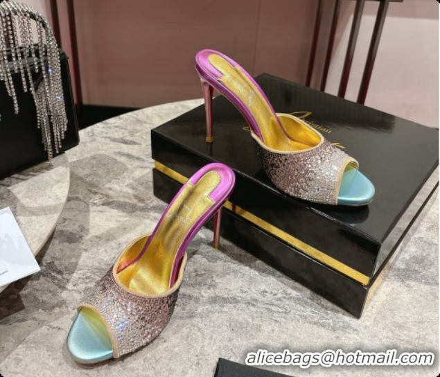 Cheap Price Christian Louboutin Miss Z Mule with Strass Botanica 10cm Heel Multicolor 6073182 2026