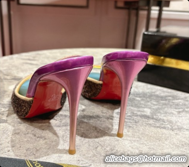 Cheap Price Christian Louboutin Miss Z Mule with Strass Botanica 10cm Heel Multicolor 6073182 2026
