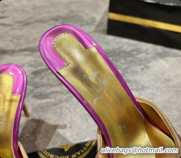 Cheap Price Christian Louboutin Miss Z Mule with Strass Botanica 10cm Heel Multicolor 6073182 2026