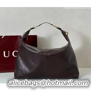 New Fashion Gucci Brera large crossbody bag in Leather 864485 Brown 2026