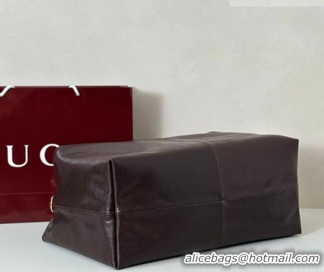 New Fashion Gucci Brera large crossbody bag in Leather 864485 Brown 2026