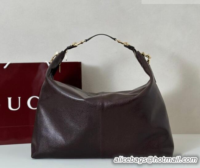 New Fashion Gucci Brera large crossbody bag in Leather 864485 Brown 2026