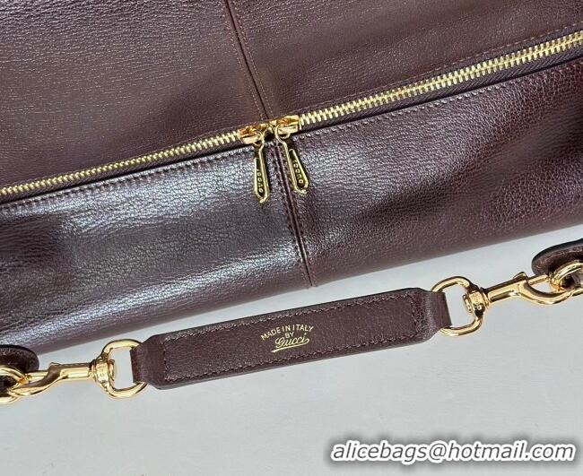 New Fashion Gucci Brera large crossbody bag in Leather 864485 Brown 2026