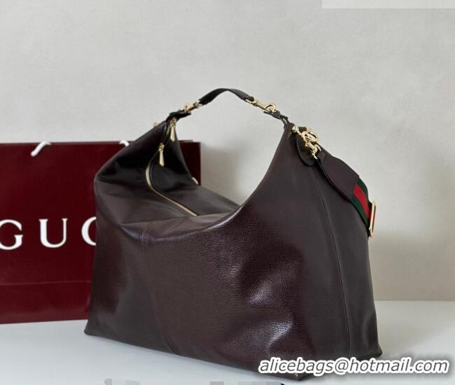 New Fashion Gucci Brera large crossbody bag in Leather 864485 Brown 2026
