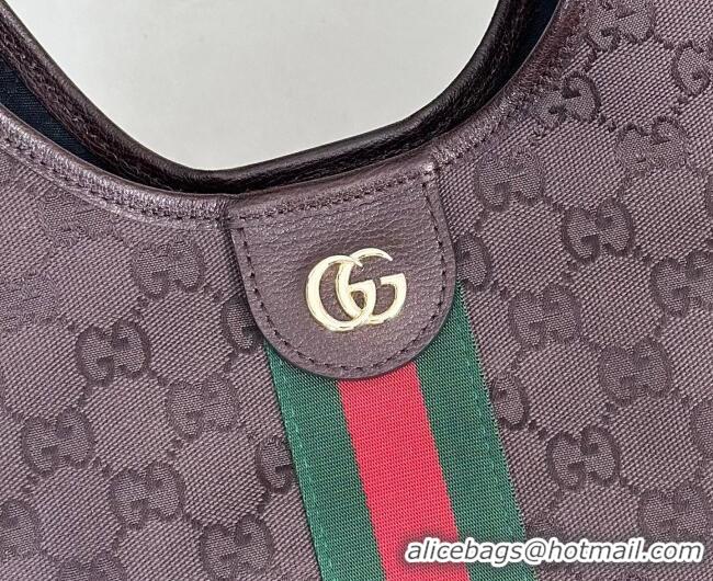 Best Product Gucci Giglio Small Tote Bag in GG Canvas 860845 Dark Brown 2025
