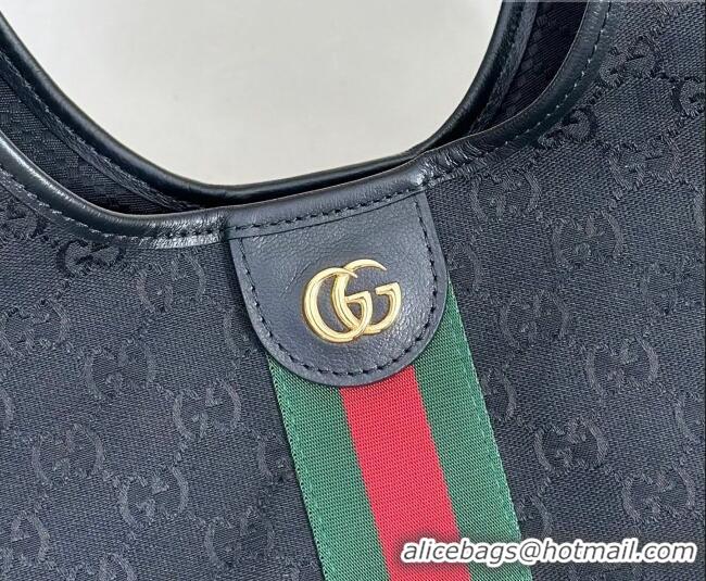 Classic Discount Gucci Giglio Small Tote Bag in GG Canvas 860845 Black 2025