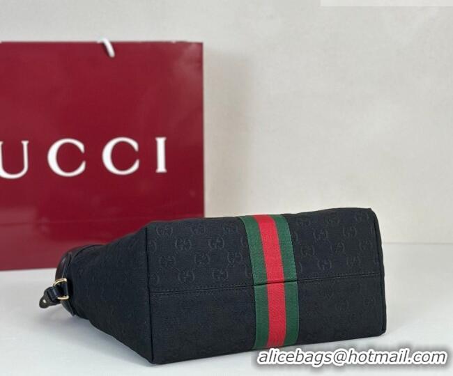 Classic Discount Gucci Giglio Small Tote Bag in GG Canvas 860845 Black 2025