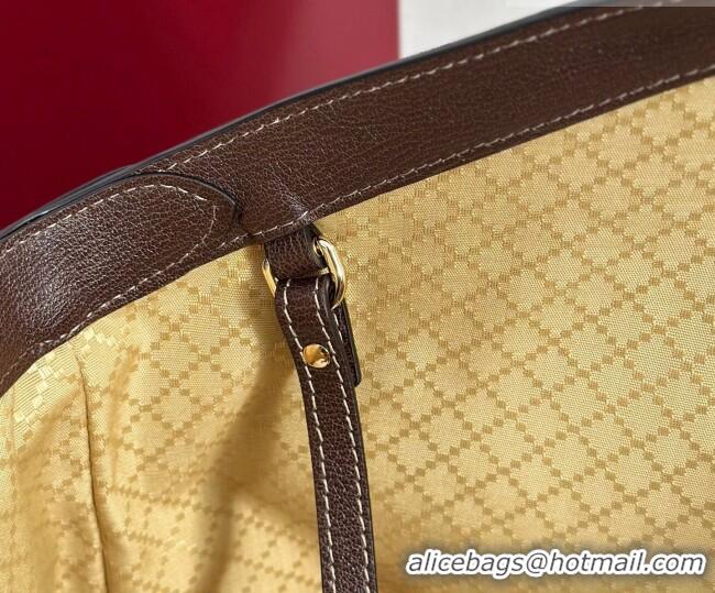 Grade Quality Gucci Giglio Large Tote Bag in Varnished GG Fabric 853971 Brown 2025