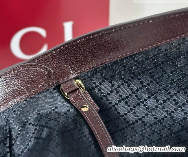 Hot Sell Cheap Gucci Giglio Large Tote Bag in GG Canvas 853971 Dark Brown 2025