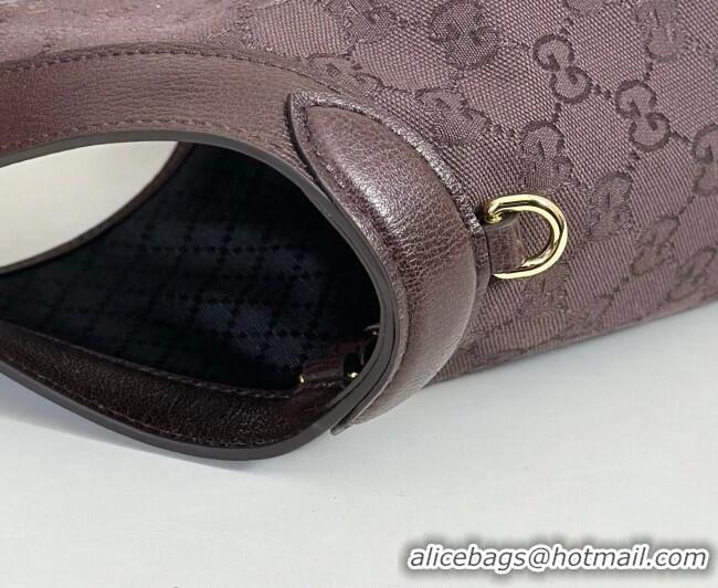 Hot Sell Cheap Gucci Giglio Large Tote Bag in GG Canvas 853971 Dark Brown 2025