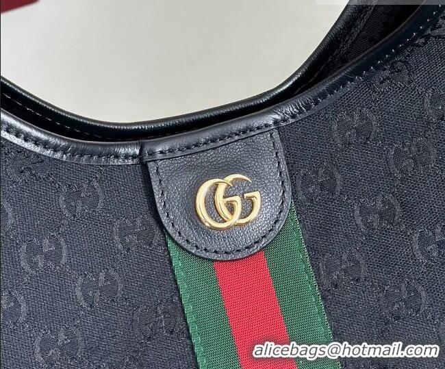 Low Cost Gucci Giglio Large Tote Bag in GG Canvas 853971 Black 2025