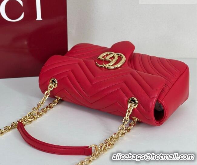 Buy Fashionable Gucci GG Marmont medium shoulder bag 837267 Bright Red 2026