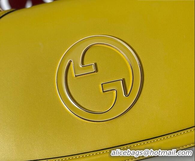 Inexpensive Gucci Blondie Leather Medium Top Handle Bag 815719 Mustard Yellow 2026