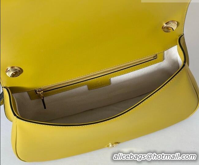 Inexpensive Gucci Blondie Leather Medium Top Handle Bag 815719 Mustard Yellow 2026