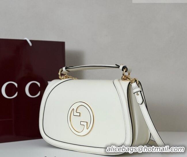 Good Looking Gucci Blondie Leather Medium Top Handle Bag 815719 White 2026