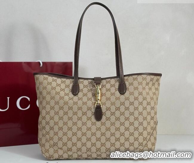 Low Price Gucci Mens Jackie medium tote bag in GG Canvas 867015 Beige 2026