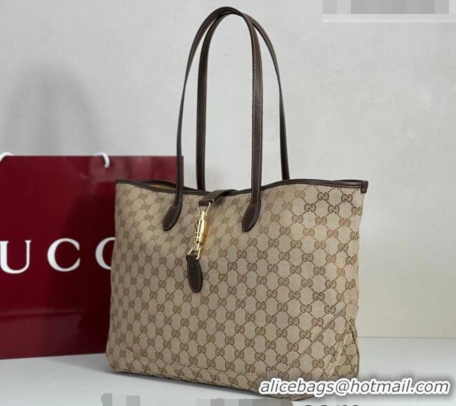 Low Price Gucci Mens Jackie medium tote bag in GG Canvas 867015 Beige 2026