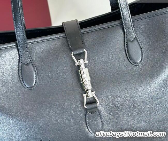 Luxury Discount Gucci Mens Jackie medium tote bag in Leather 867015 Black 2026