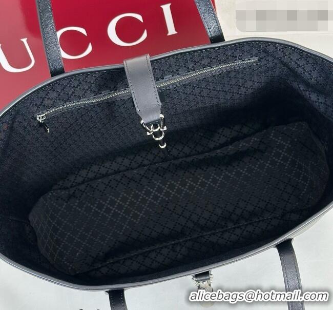 Luxury Discount Gucci Mens Jackie medium tote bag in Leather 867015 Black 2026