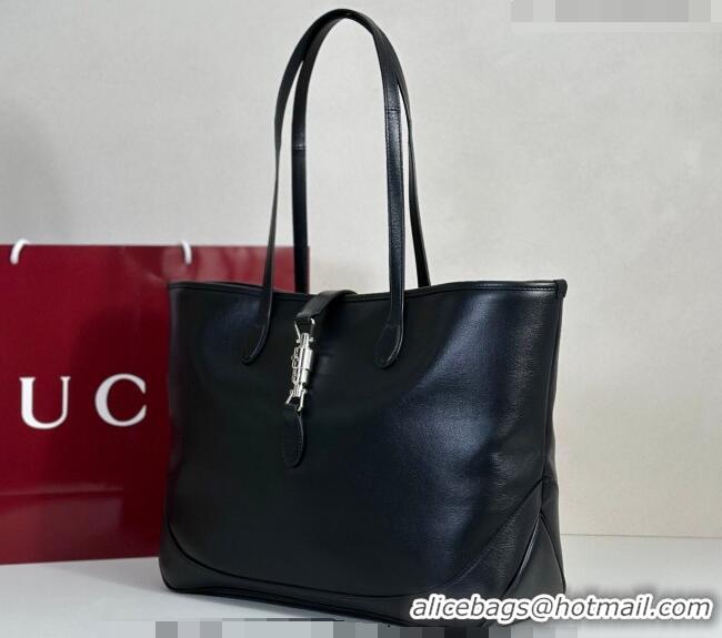 Luxury Discount Gucci Mens Jackie medium tote bag in Leather 867015 Black 2026