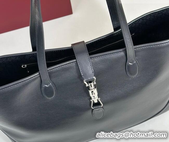 Luxury Discount Gucci Mens Jackie medium tote bag in Leather 867015 Black 2026