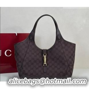 Buy Fashionable Gucci Mercato medium tote bag in GG Canvas 866645 Dark Brown 2026