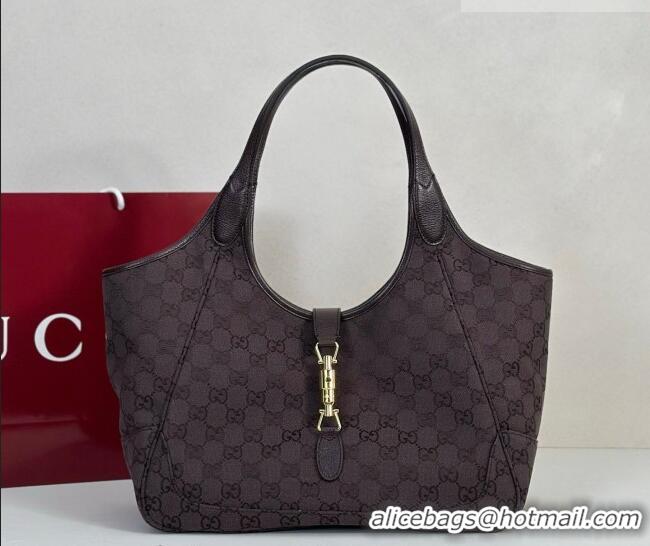 Buy Fashionable Gucci Mercato medium tote bag in GG Canvas 866645 Dark Brown 2026