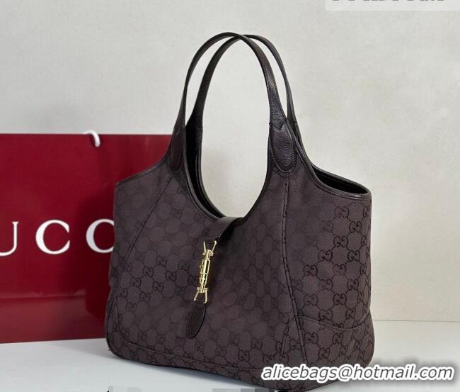 Buy Fashionable Gucci Mercato medium tote bag in GG Canvas 866645 Dark Brown 2026